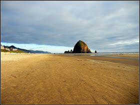 Haystack Rock on Cannon Beach in Oregon