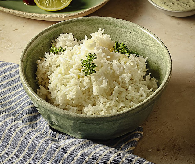 Basmati Rice in Dashi bowl