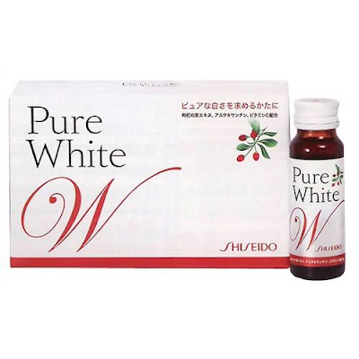 pure white, shiseido, nước uống trắng da, làm trắng da, sản phẩm làm trắng da, nước uống trắng da pure white