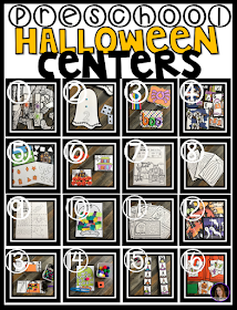 Halloween and October morning Tubs, Centers and Activities for Preschool