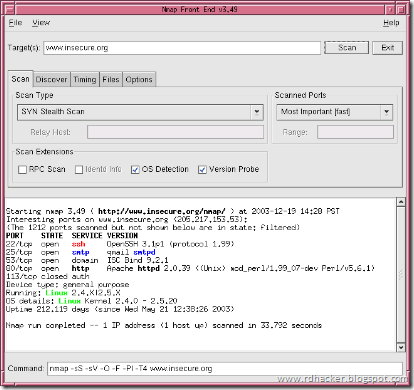 scanning using NMAP