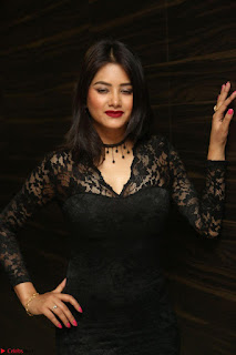 Actress Monica in spicy transparent Black Top at O Pilla Nee Valla Movie Audio Launch Feb 2017 066.JPG