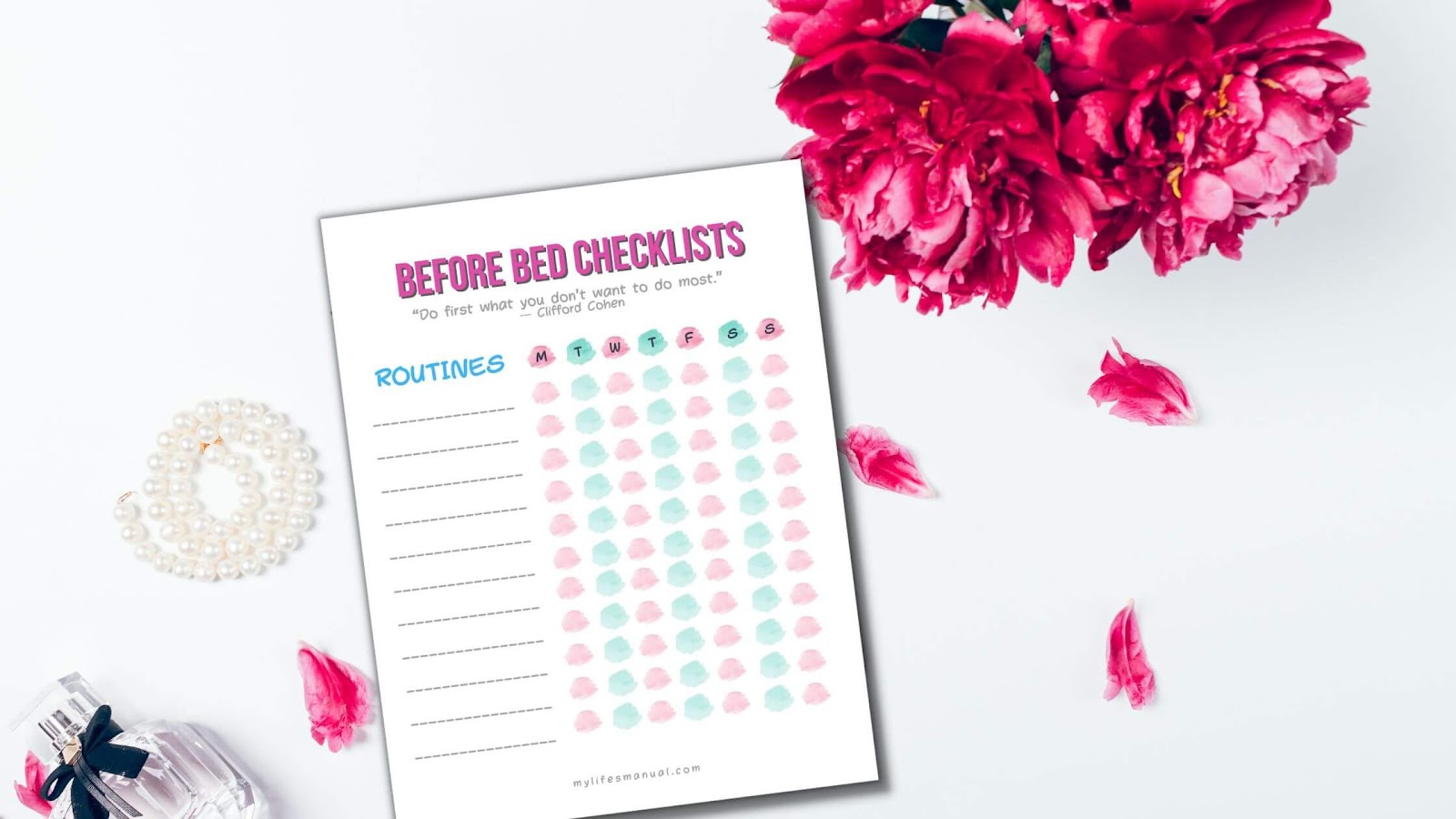 Bedtime Routine Chart Printable Planner