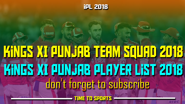 Kings XI Punjab Team Squad IPL 2018