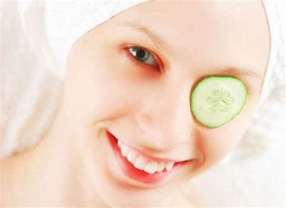 Cucumber slices for eyes