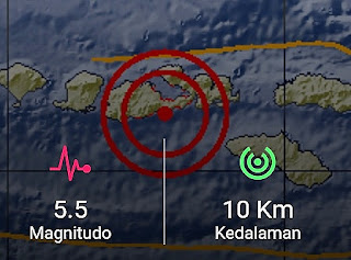 Gempa 5.5 di Pulau Sumbawa Labangka