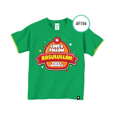 Kaos anak Afrakid Af 156 Love & Follow Rasulullah