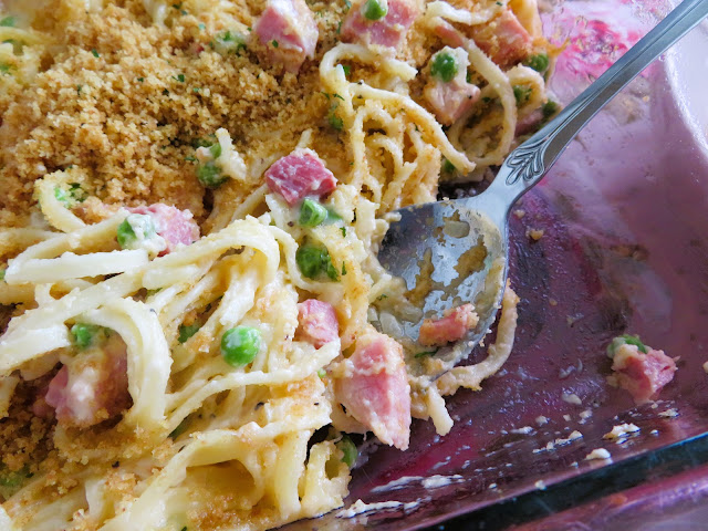 Creamy Ham Fettuccini Casserole