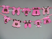 Essa foi uma encomenda para uma colega para seu chá de bebê todo em rosa e .
