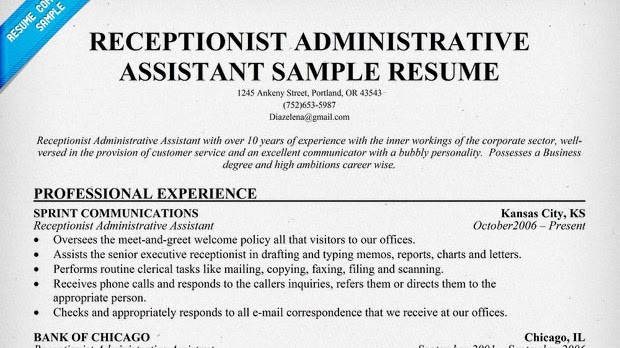 Receptionist - Job Description For Medical Receptionist