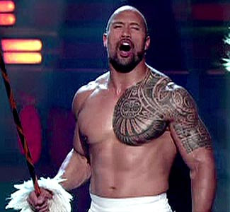 How much would a tattoo like The Rock's shoulder tattoo typically