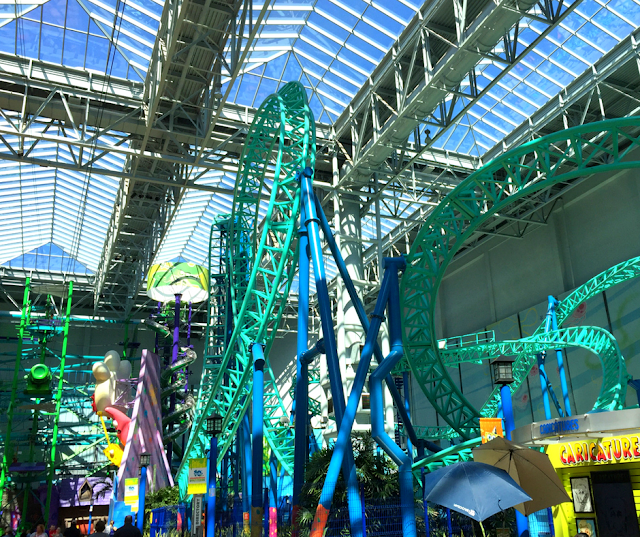 A maze of roller coasters and amusements at Nickelodeon Universe