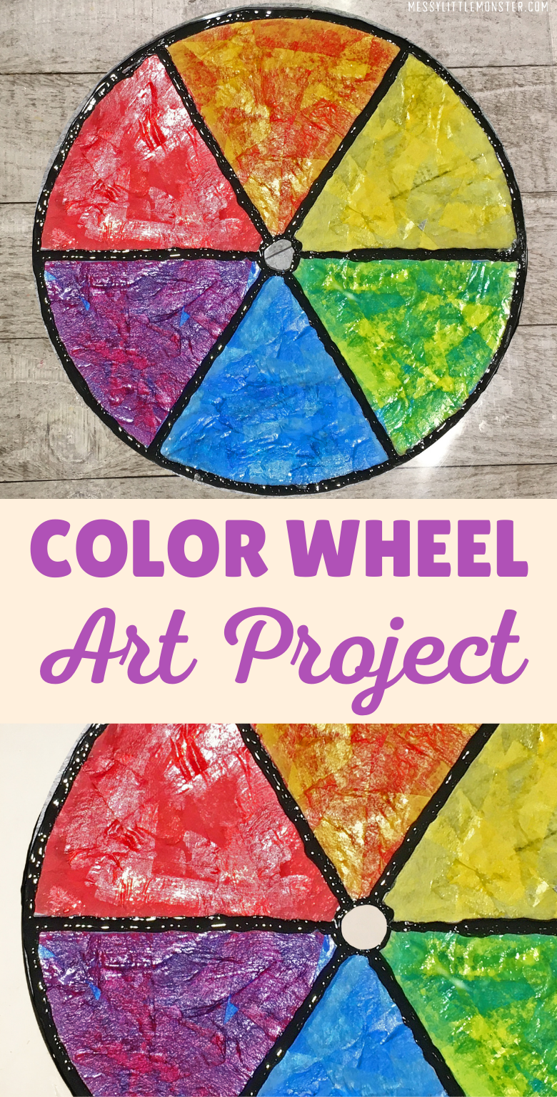 Color wheel art project for kids. Creative color wheel project.