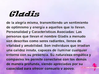 significado del nombre Gladis