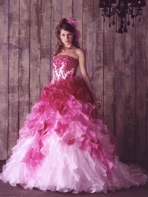 Hot Pink Wedding Dress