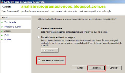 bloquear puertos con firewall de windows