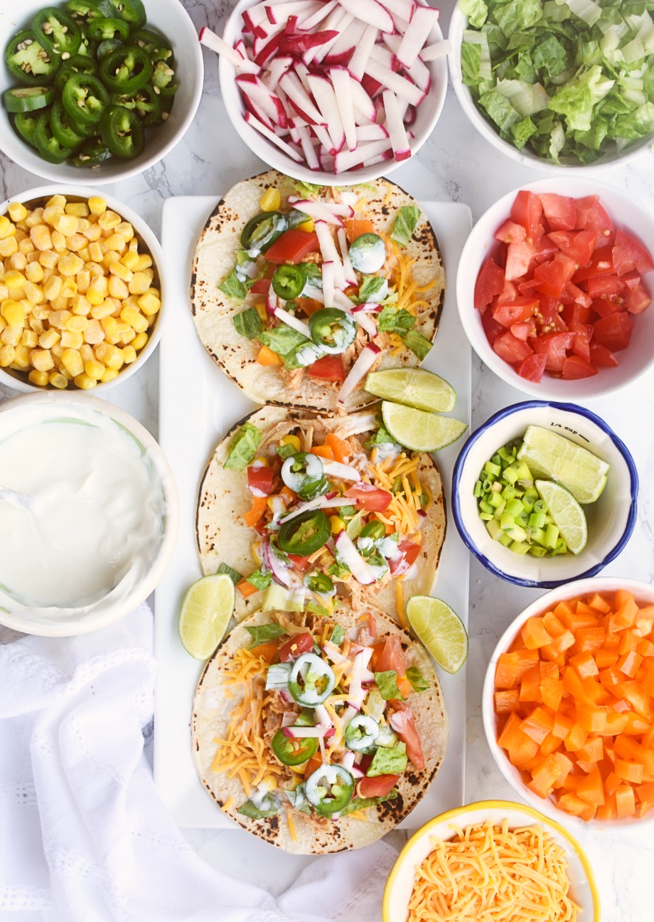 Healthy Chicken Taco Bar