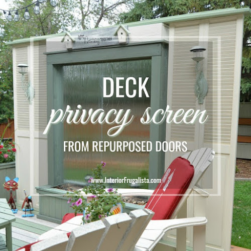 Deck Privacy Screen From Repurposed Louvered Doors