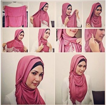 20+ Tutorial Hijab Pashmina Satin Terbaru  1000+ Jilbab Cantik