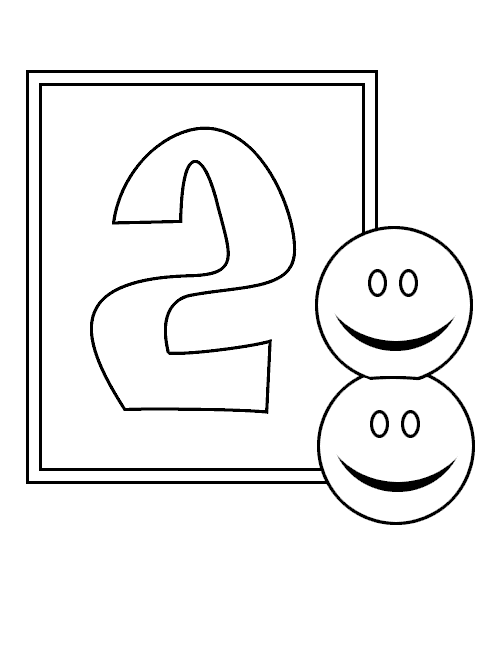 number two 2 coloring pages