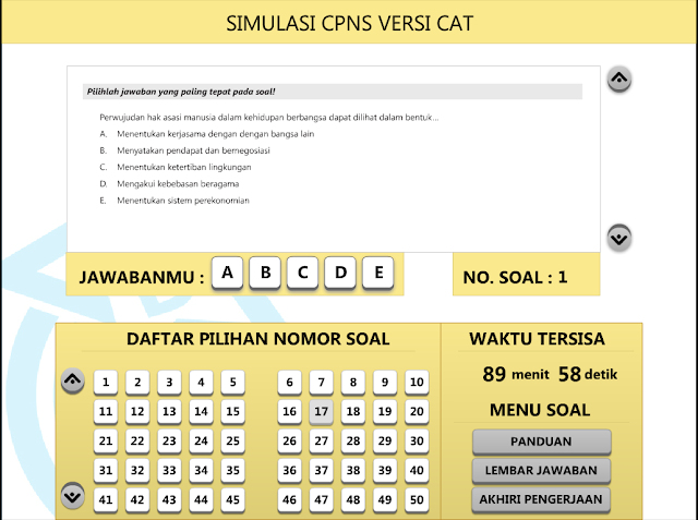 Download Simulasi CAT CPNS Offline Untuk PC gratis