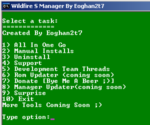 wildfire rom manager