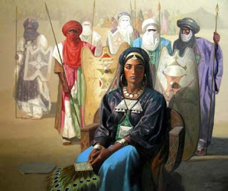 La Kahina reunida con los líderes amazighen. Foto de archivo.