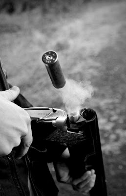 shotgun shell hunting bw photography