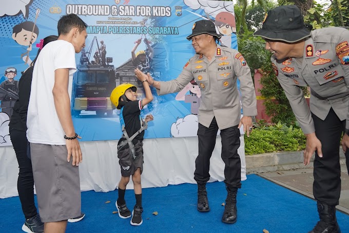 Polisi Hadir untuk Anak Negeri: Outbound Ceria Polrestabes Surabaya Warnai Hari Bhayangkara ke-79