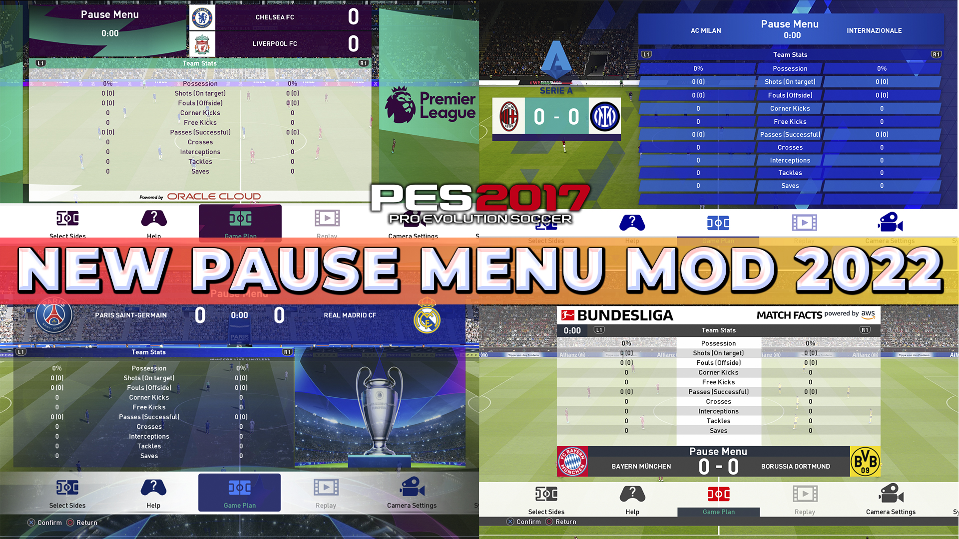 PES 2017 | New Pause Menu Mod Graphics 2022