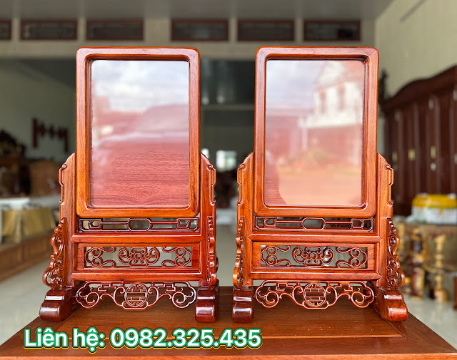 mẫu khung ảnh thờ trơn đơn giản gỗ hương