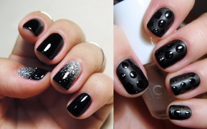 cute black nails