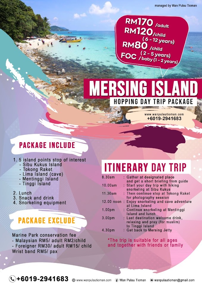 Pakej Day Trip Ke Pulau Mersing 2023 ~ Trip Pulau Tinggi