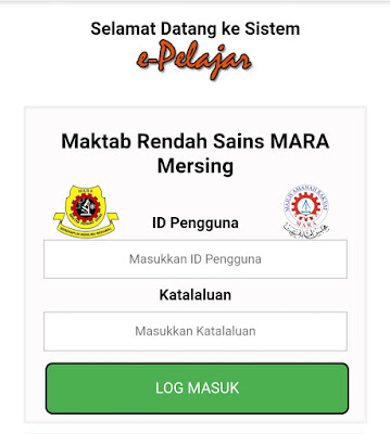 E-Pelajar Untuk Semakan Keputusan MRSM Mersing