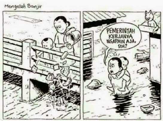 Kumpulan Gambar Lucu Soal Banjir Di