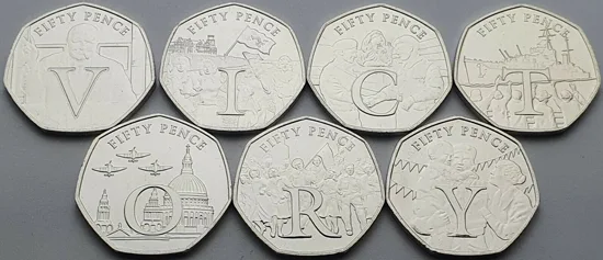 Isle of Man 50 pence 2020 - 75th Anniversary of VE Day