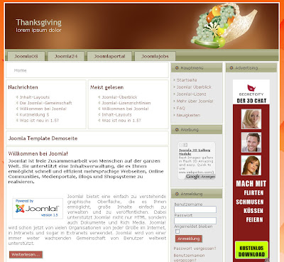 ST Thanksgiving - шаблон для Joomla 1.5