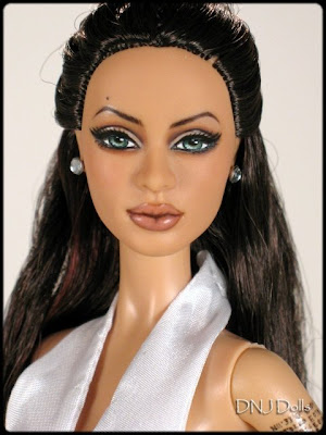 Angelina Jolie is a oneofakind repainted Barbie doll on a model muse body