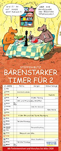 Bärenstarker Timer für 2 238719 2019: Familienplaner mit 3 breiten Spalten. Familienkalender mit Bären-Comics, Ferienterminen, Vorschau bis März 2020 und tollen Extras. 19 x 47 cm.