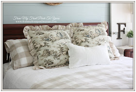 Toile Euro Shams-French Farmhouse Bedroom-How I Found My Style Sundays- From My Front Porch To Yours