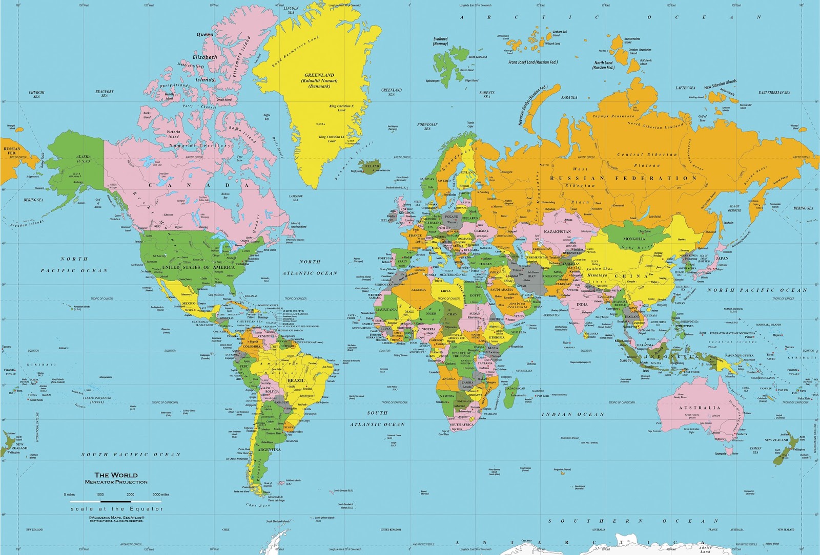 World Map Political And Physical Learning Geology