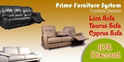 10% Discount on all Lion, Taurus & Cyprus Sofa sets at Prime Furniture System