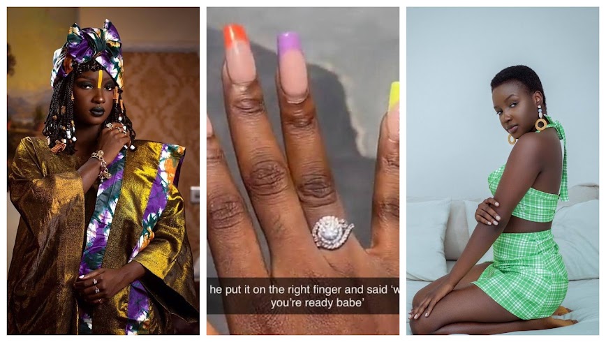 Saskay shows off her engagement ring as she is set to get married (Photos)