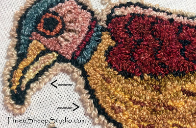 How To Keep The Details Of A Punch Needle Design "Crisp and Clear" - ThreeSheepStudio.com