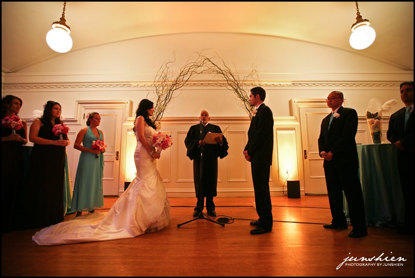 J A Wedding Regency Center San Francisco Part II branch archway wedding