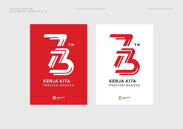 contoh penggunaan logo hut ri ke 73 tahun 2018 pada poster