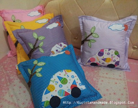 KuCinta Handmade: Bantal Aplikasi Perca untuk Bagas