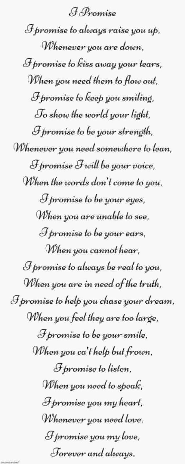 i promise you poem for him