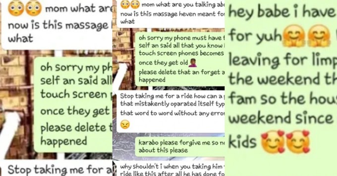 Entertainment: Cheating wife mistakenly sends love messages to her son (photos)