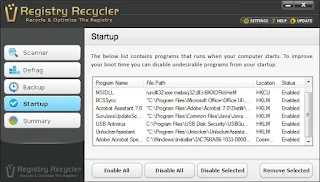 برنامج الريجيسترى  Registry Recycler نسخة محمولة